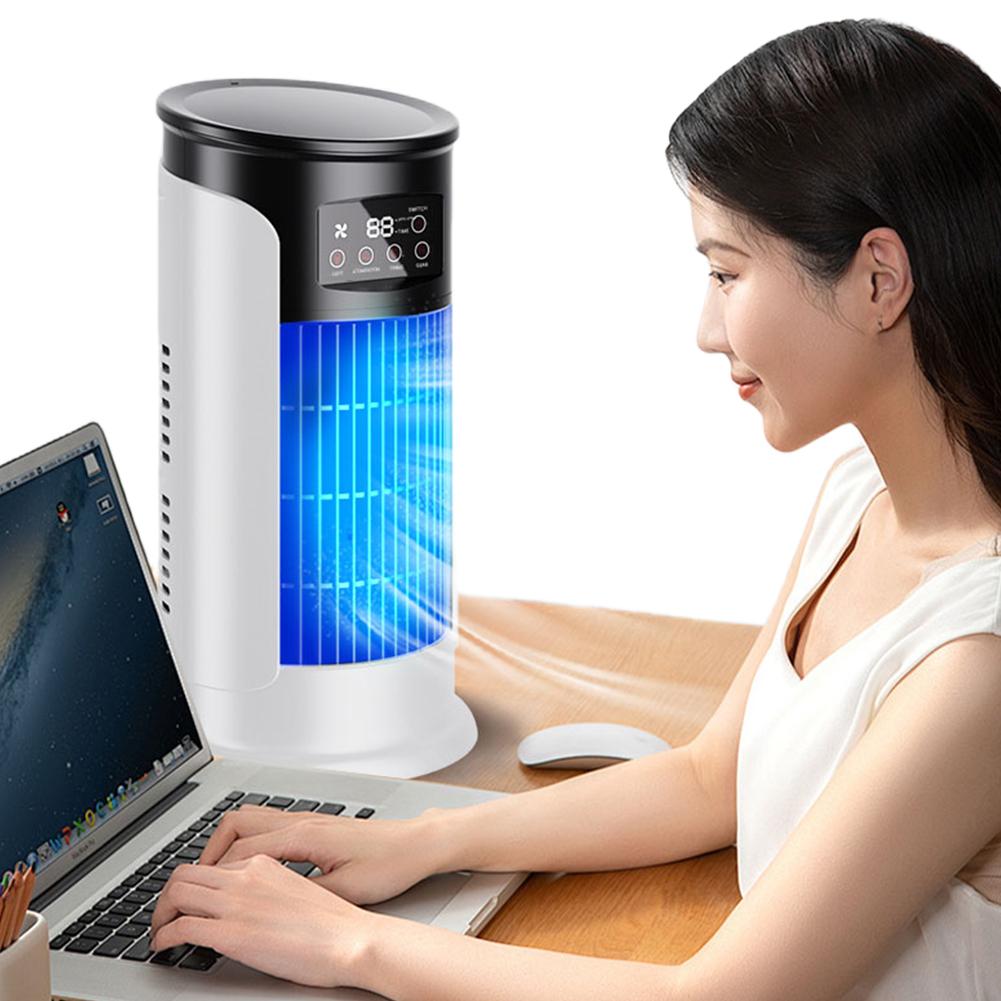 Portable Tower Fan with 6 Speeds Cool Mist & 6H Timer Desk Fan Cooling Fan Table Fan for Bedroom Living Room Office