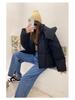 2025 Women's Autumn Winter Short Loose Cotton-Padded Jacket - College Style, Thickened, Candy Colors