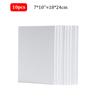 10 Pcs Canvas Board Painting Cotton Blank,Primed White,Suitable For Oil Painting,Watercolor,Gouache,Acrylic,Art Supplies,HB-17