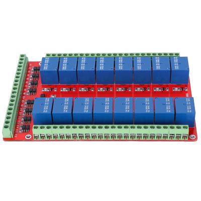 Isolated Type 16 Channel Relay Module Interface Board HighLow Level Trigger (DC 24V)