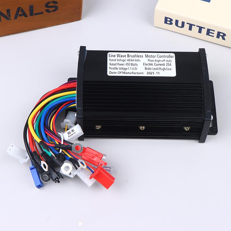 Controler motor fără perii cu undă sinusoidală 36V 48V 20A - 350W-500W Pentru bicicletă electrică, compatibil cu conectori SM