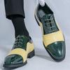 Fashion British Trend Gentleman New Men's Mixed Colors Lace Up Brogues Shoes Designer Formal Wedding Prom Dress Homecoming Footwear