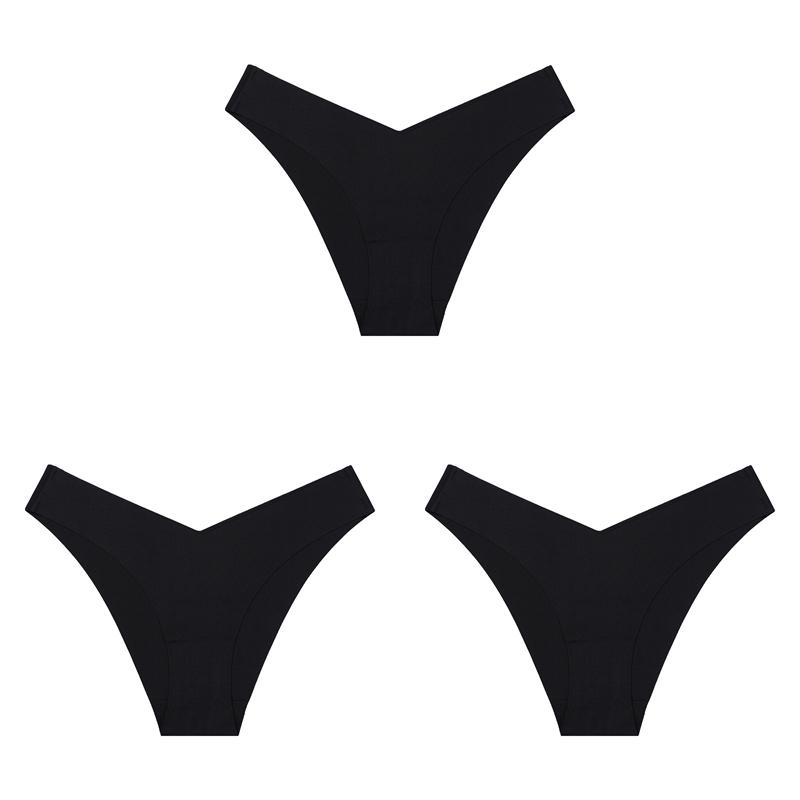 3 Teile/los Frauen Sexy Eis Seide Höschen Low-Rise Keine Spur Dessous Weibliche G String Multicolor Unterwäsche Multicolor Tanga Dessous