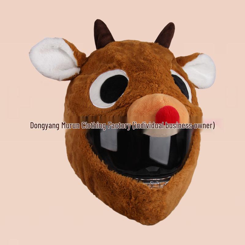 Motorcycle Helmet Decoration: Cartoon Rabbit, Toothless, Pumpkin Head Covers