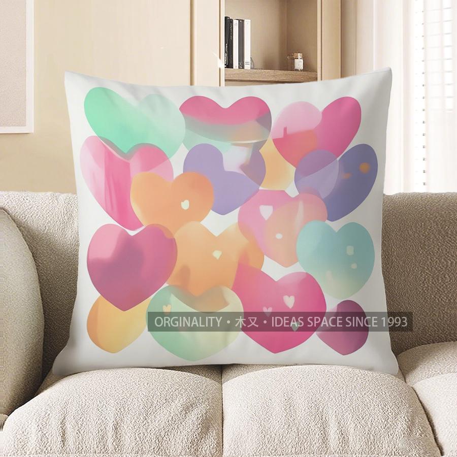 Home Decor Colorful Gradient Sun Design Pillow Cover Pattern Cushion Cover Suitable For Sofa Bedroom Car Pillow Cover