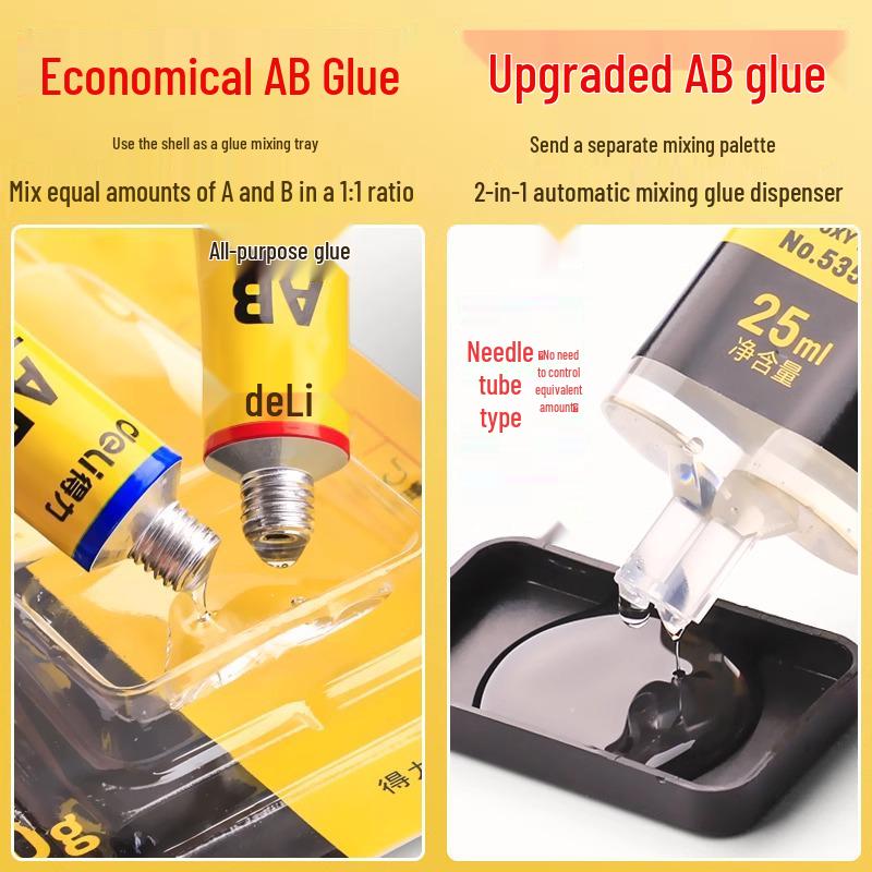 7148 Deli Transparent Epoxy Resin Strong Glue for Glass, Metal, and Plastic
