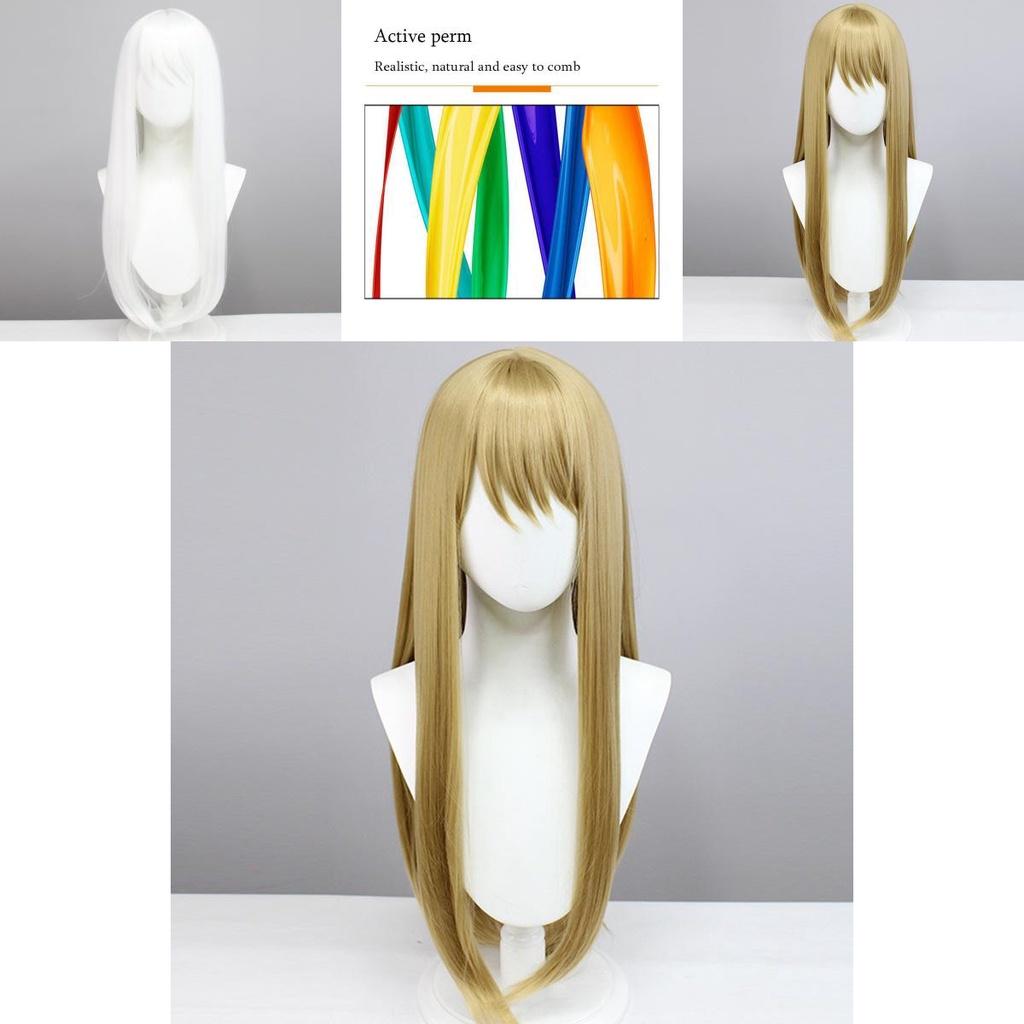 Long White Chowbie Nun Cosplay Wig For Halloween And Carnival Props
