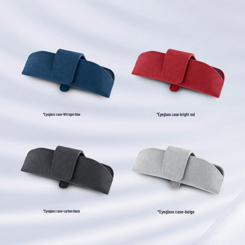 Car Sun Visor Suede Sunglasses Storage Box Clip