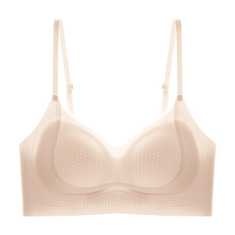 

Женское нижнее белье Собирающий бюстгальтер Невидимый бюстгальтер Цельный чашечный бюстгальтер Без косточек Пуш-ап бюстгальтер 2XL бежевый