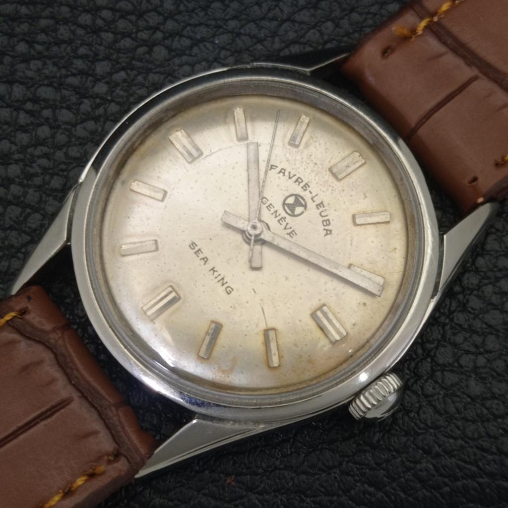 SCHWEIZER VINTAGE FAVRE LEUBA SEA KING 101 MANUELLE HERRENUHR a703757-1