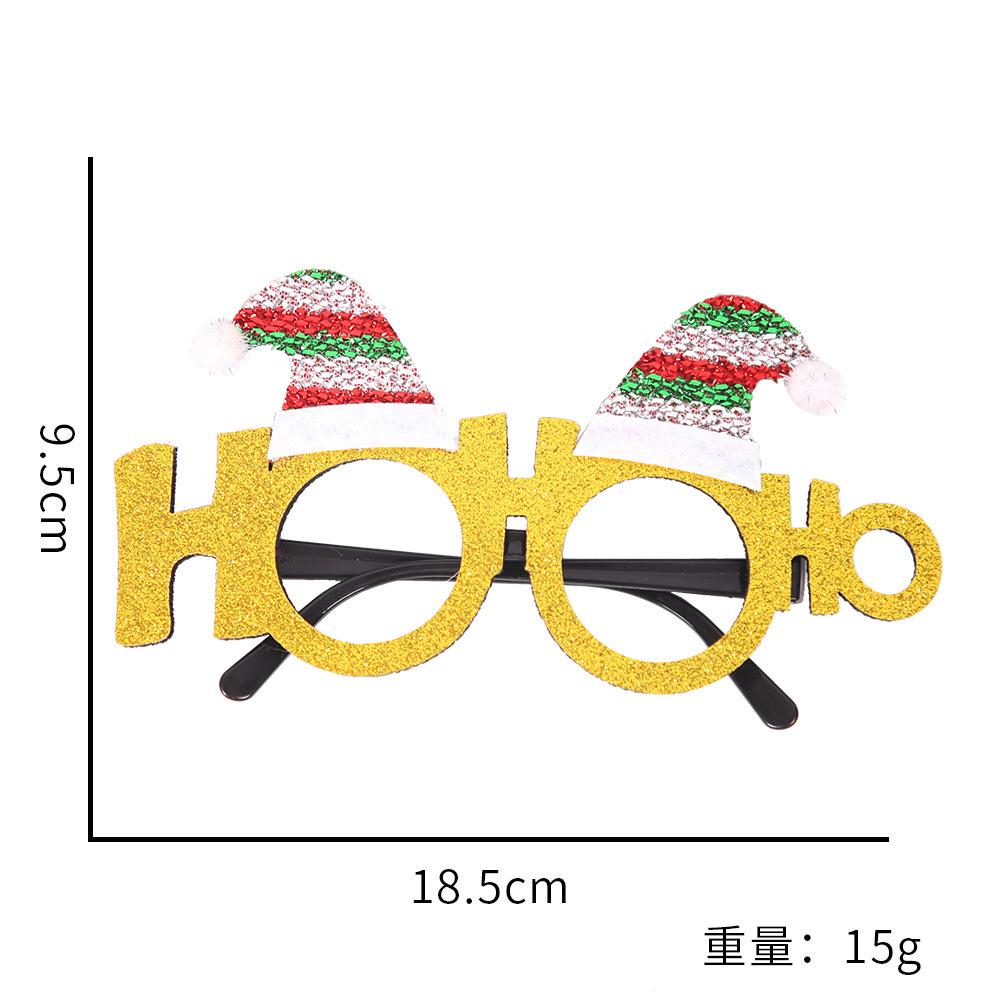 Christmas Glasses Glitter Party Glasses Frames Christmas Decoration Costume Glasses For Holiday Christmas Parties