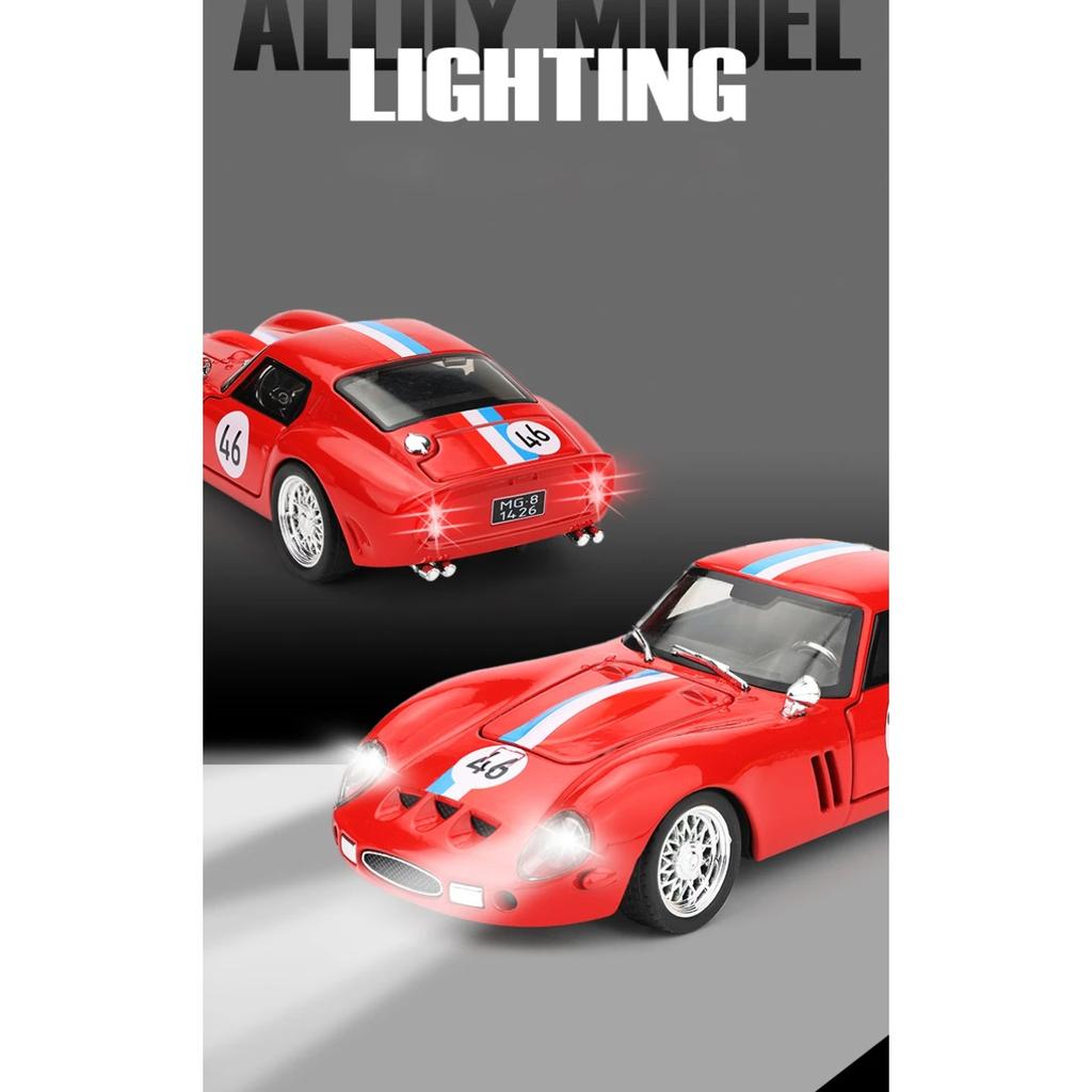 1/32 Scale Ferrari 250 GTO Super Sports Car Alloy Diecast Model Car Metal High Simulation Classic Sentiment Hobby Collectible Decorative Gift