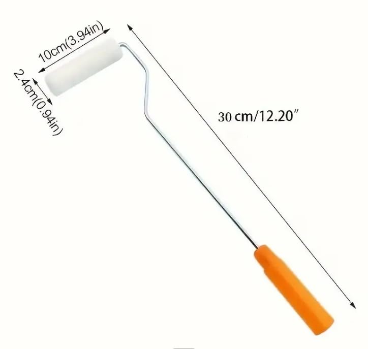 10 Paint Rollers with Mini Small 10cm Replacement Brushes for Compatible with and Paints Handles, Rollers, Rollers, Painting, Water-Based Oil-Based