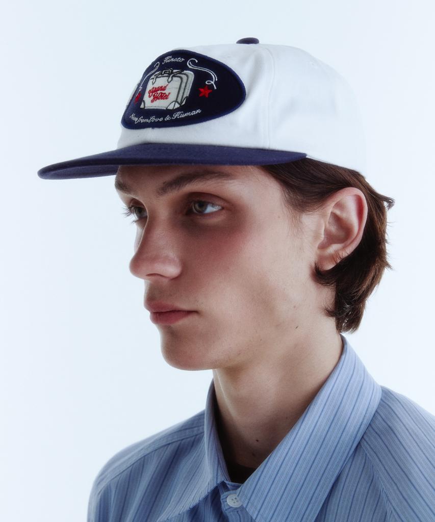 KINETO Grand Hotel Embroidered Ball Cap_Cream/Navy