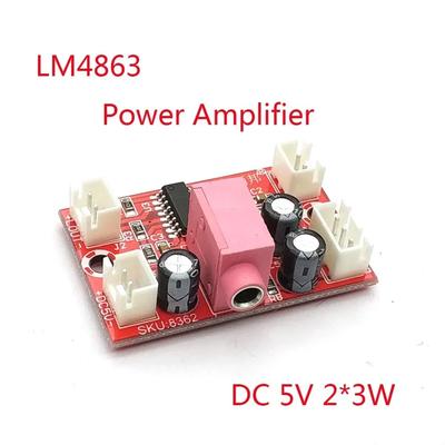 LM4863 Fever 5V Mini Channel Power Amplifier Power Amplifier Board 3+3W Hifi Amp Charger Power Supply Board