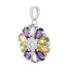 Серебряная подвеска с аметистом 3.087ct, цитрином, хризолітом, топазом (2193357)