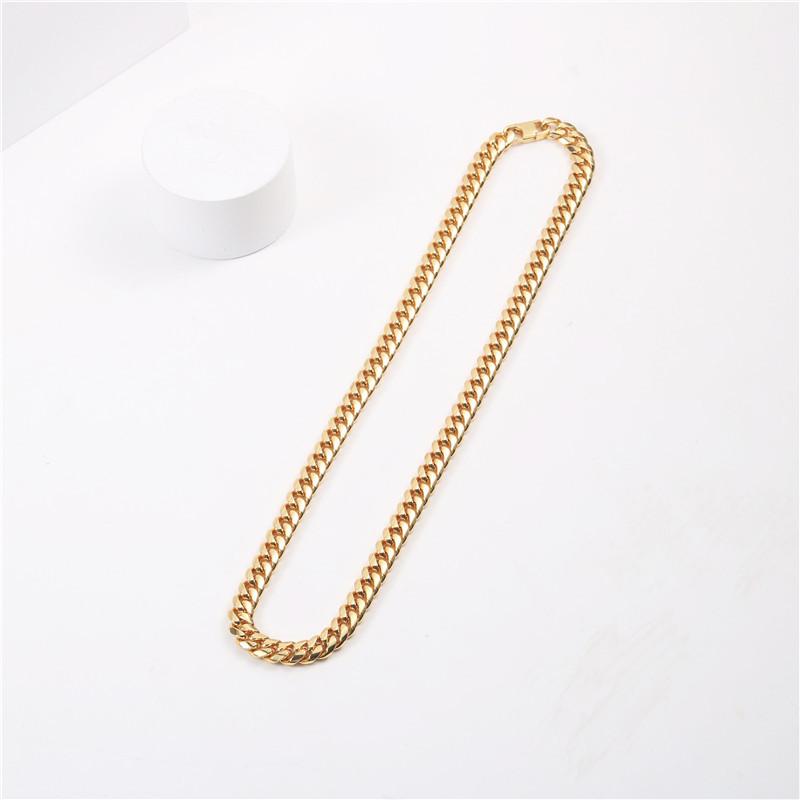 Joolim Jewelry Chunky PVD Gold Plated Link Chain Necklace in Stainless Steel 50cm