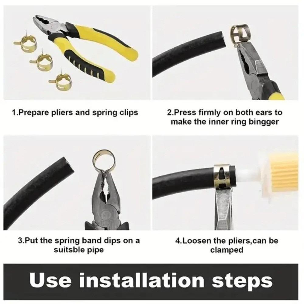 10PCS Practical Fastener 4mm-13mm Water Tube Clamps Spring Clip  For Motorcycle Scooter Car Vehicle