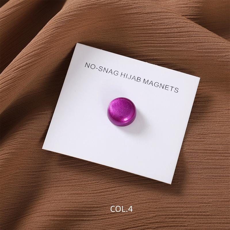 Multi-Color Matte Magnetic Muslim Hijab Pins Ramadan Women Scarf Magnetic Button Buckle Wrap Shawls Brooch Headscarf Accessories