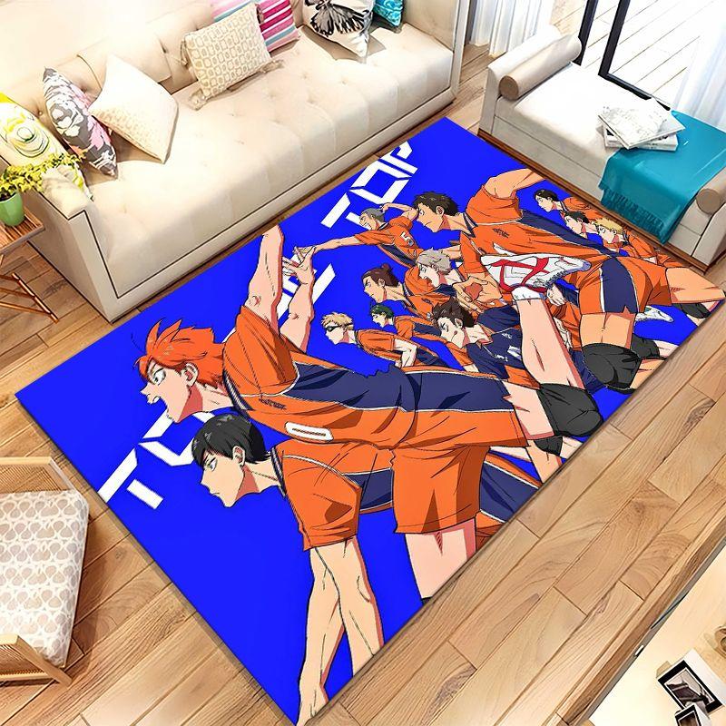 Cartoon Haikyuu Hinata Shoyo Volleyball Anime Living Room Non-Slip Area Rug Soft Carpet for Bedroom Kids Sofa,Home Decor Doormat