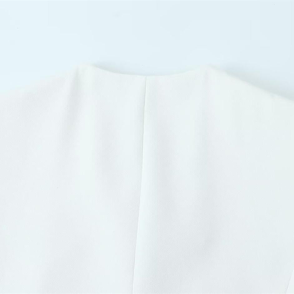 TAOP&ZA Women's Spring/Summer V-Neck Asymmetric Sleeveless Casual Vest