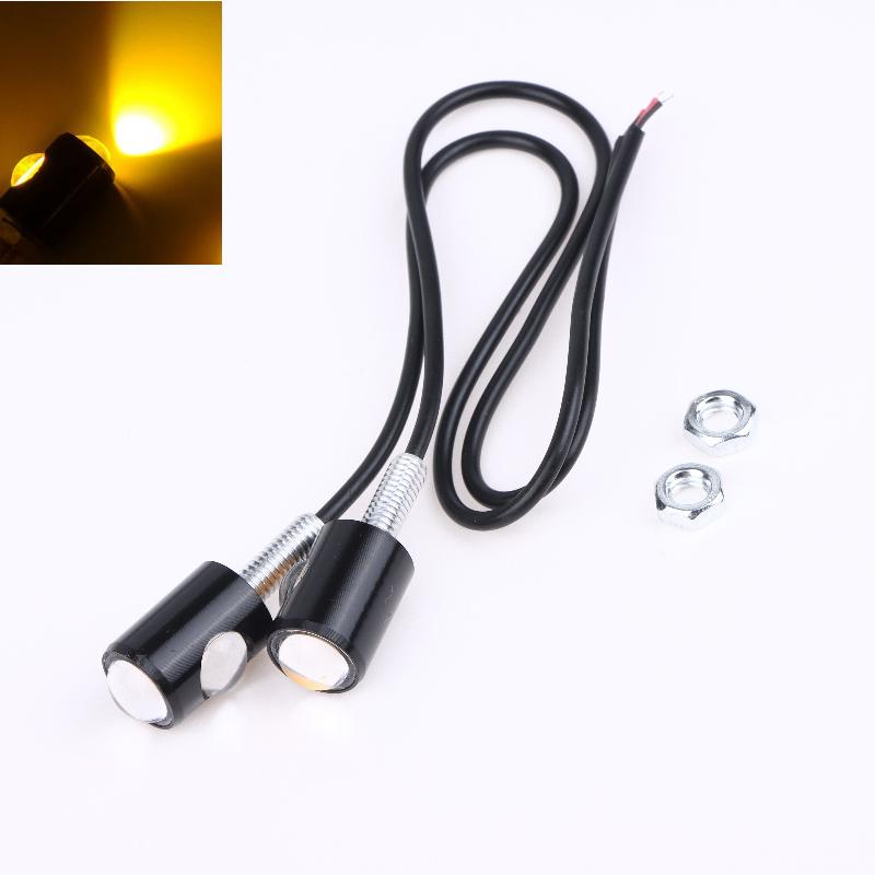 2PCS Motorcycle LED Eagle Eye Light Turn Signal Indicator Super Bright Led Motorbike Auto Rear Tail Brake Lamp Fog Driving Light