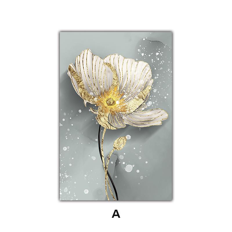 

Абстрактные всплески золотой краски, цветы, настенная живопись, холст с принтом, постер, скандинавский минимализм, художественная картина для гостиной, украшение 30x40cm No Frame