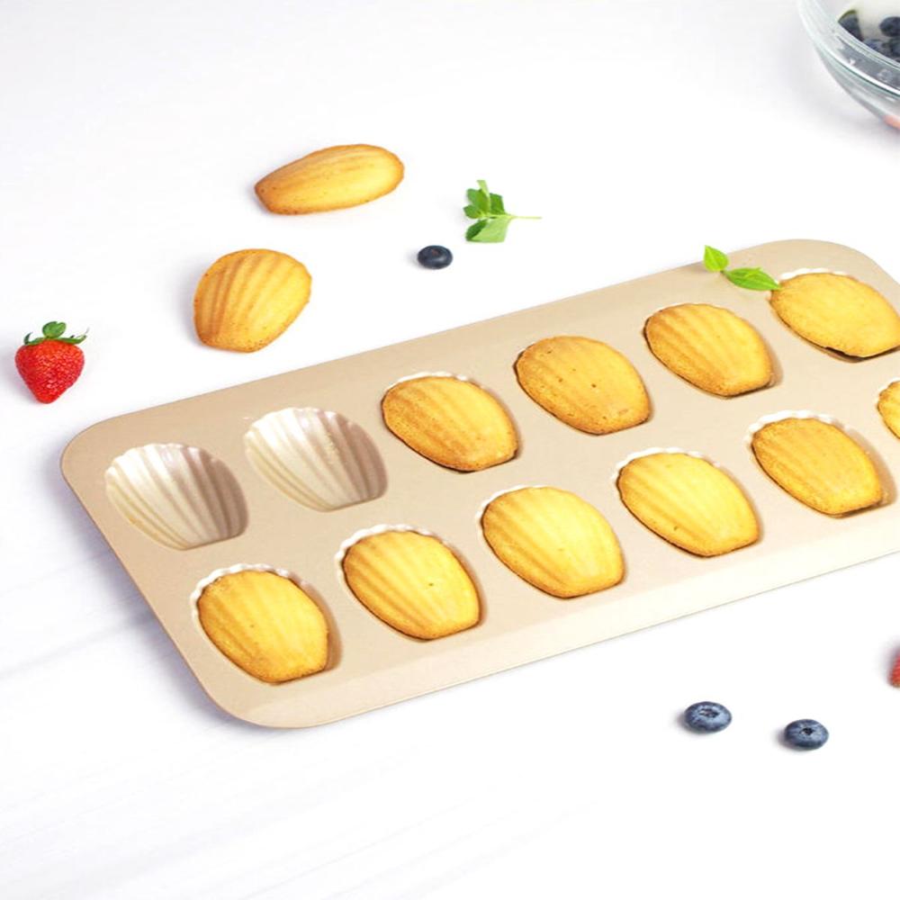 Non Stick Cooking Cake Tools Kitchen Biscuit Pan Madeleine Mold Cookie Mould Baking Tray