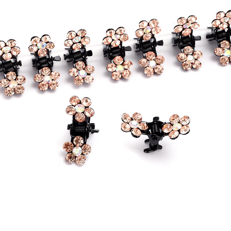 

Простая маленькая заколка-краб со стразами для челки - женский аксессуар для волос Single piece