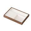 Velvet Wood Rings Tray Exquisite Jewelry Display Tray Multipurpose Ring Earring Holder  Home