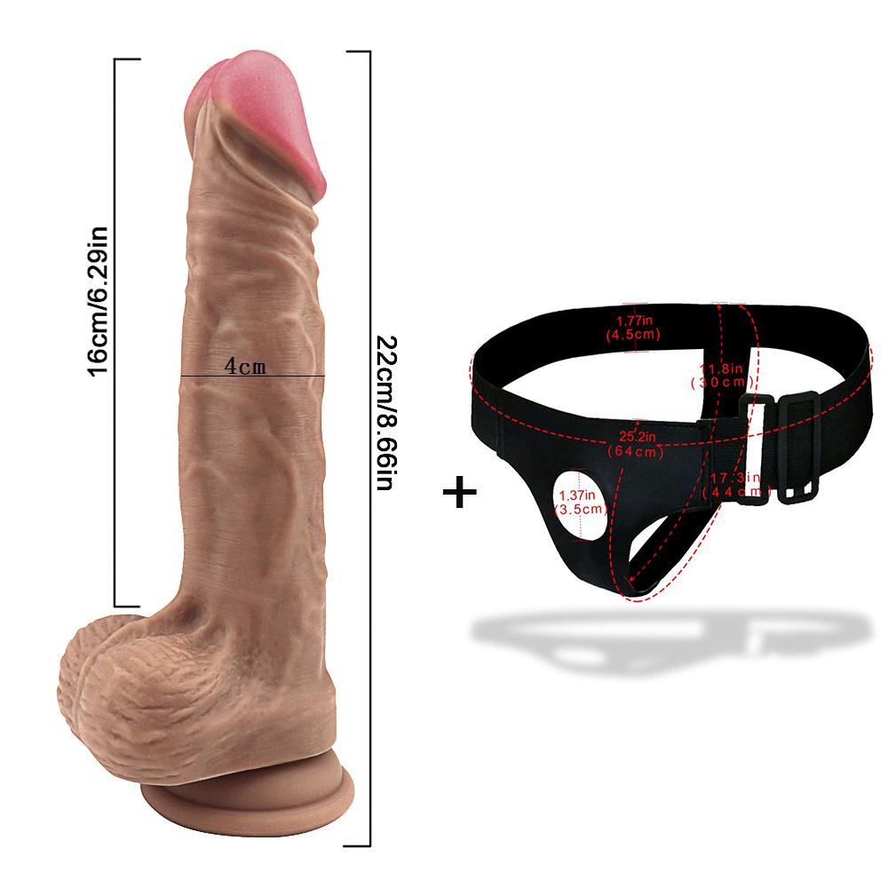 Realistyczne silikonowe Dildo szelki Strapons sztuczny penis Dildo spodnie gra erotyczna wibratory na pasku zabawki erotyczne dla lesbijek lub gejów