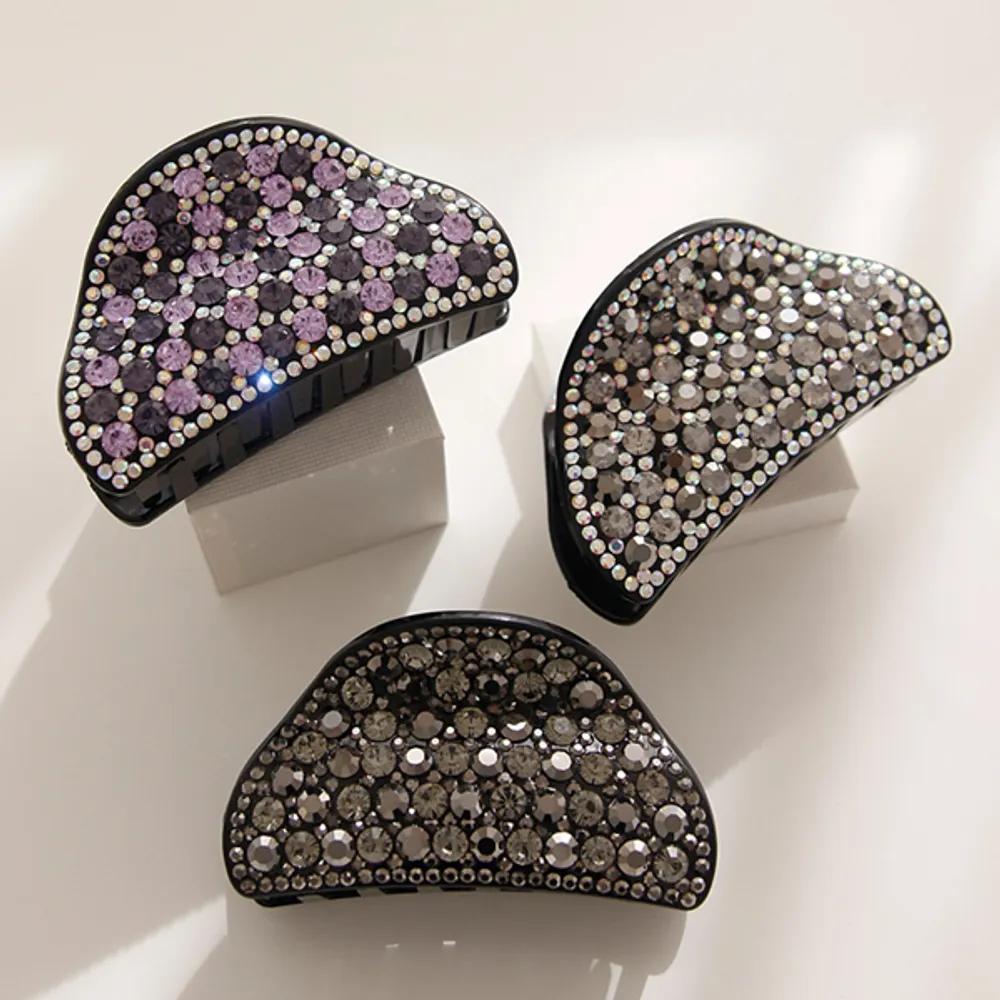 bydaisy Celluloid Cubic Hair Clip Ba0438 White and black