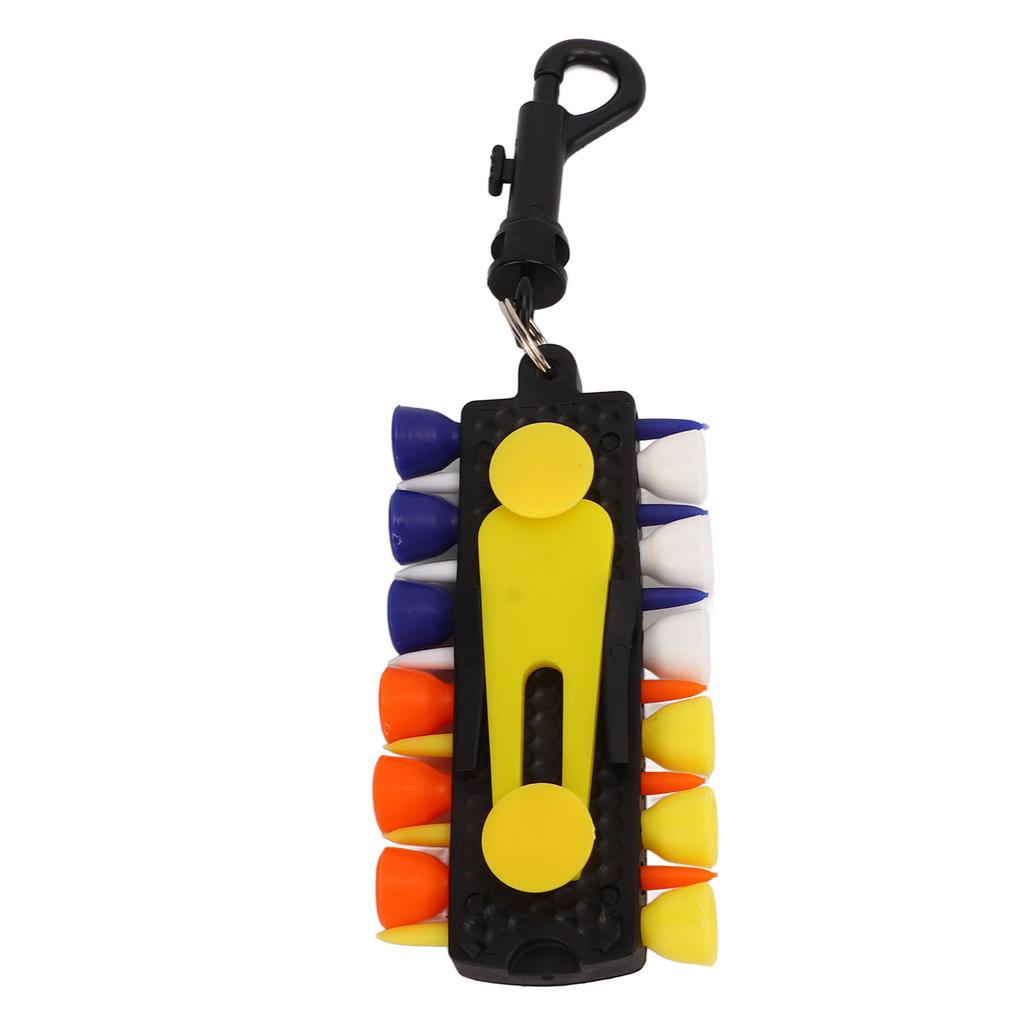 Golf Tees Holder Plastic Basswood Pencil Golf Accessories with 12 Tees 1 Putting Green Divot Tool