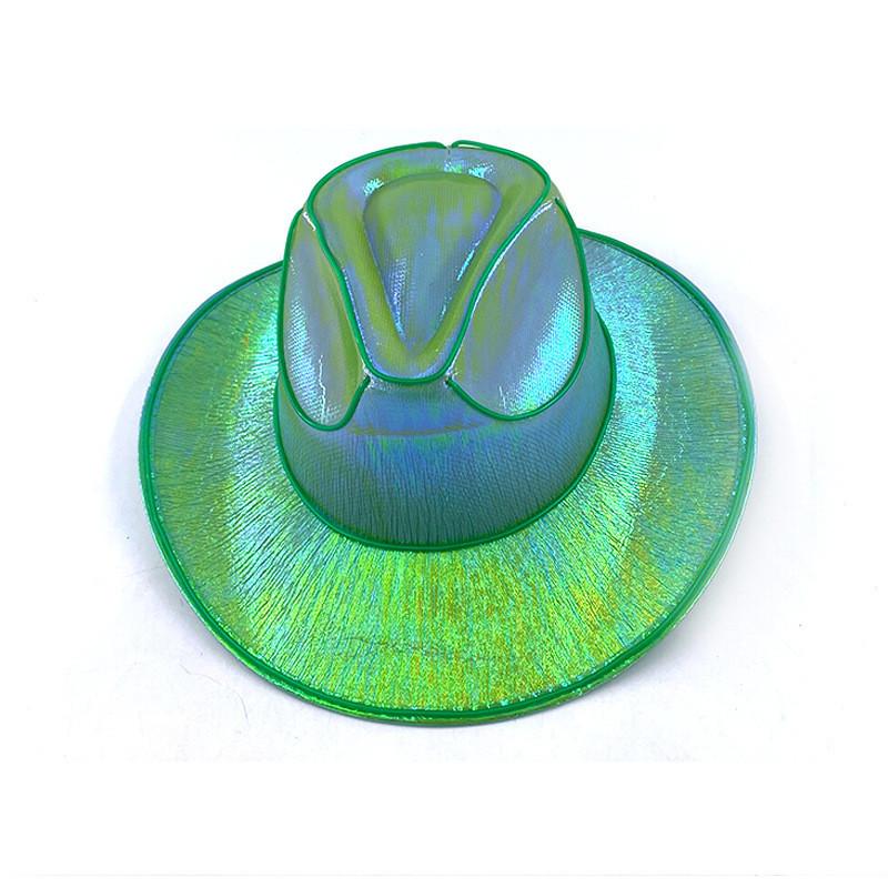 Dazzling Sequin Light-up Cowboy Hat For Parties And Performances In Vibrant Colors