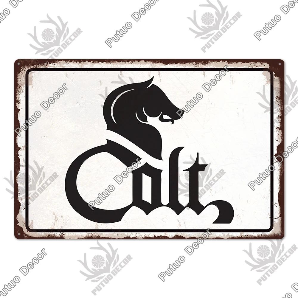 Putuo Decor Brand Poster Vintage Metal Tin Sign Plaque Plate for Garage Man Cave Gun Club Wall Decor Pistola Co2 Arma Metal