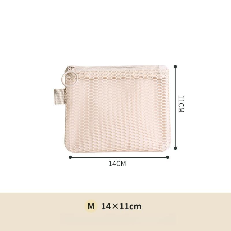

New Mesh Storage Bag Portable Travel Organizer for Toiletries Cosmetics Small Accessories KTB