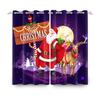 Merry Christmas Curtains Festival Home Interior Set Double Layer Windows Suitable Bedroom Light Blocking Made Of Polyester Decor Window Treatment