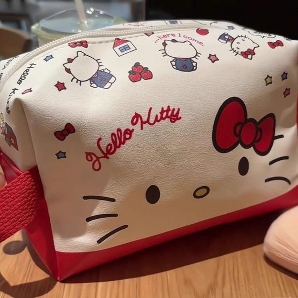 Trousse de Maquillage Hello Kitty Pour Filles Grande Capacité Organisateur de Toilette de Voyage Matériau PU Imperméable
