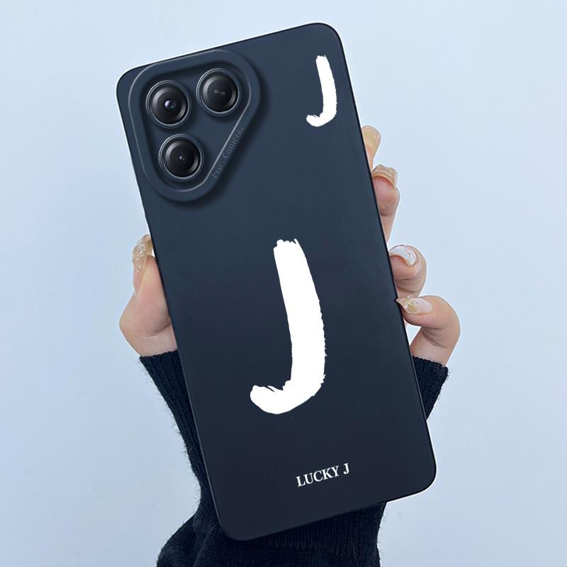 For Tecno Pova 7 4G LJ6 Covers Cases Lucky Simple Letter Couple Silicone Soft Matte Phone Housing for Techno Pova 7 4G Fundas