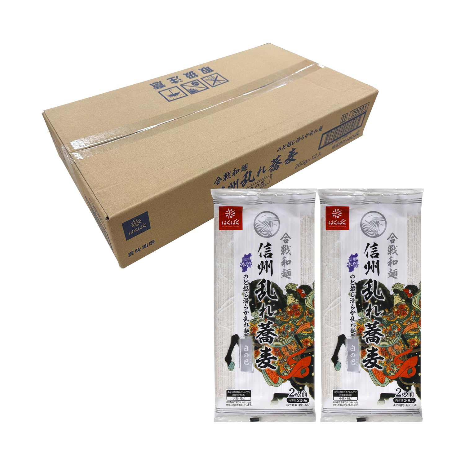 

Hakubaku Shinshu Ranre Soba White Tomoe 200g x 12 bags