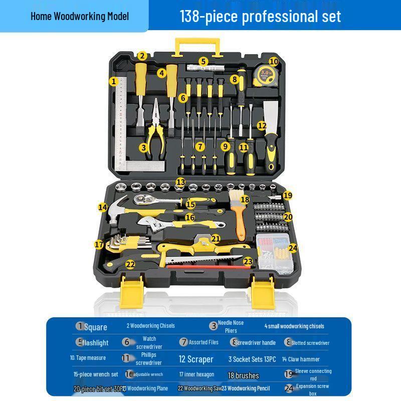 Multi-functional Household & Auto Repair Toolbox: Industrial-Grade Hardware & Electrician Storage Set