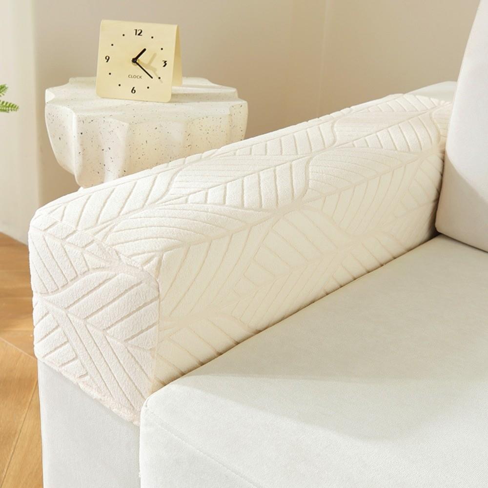 Universal Stretch Sofa Armrest Cover Elastic Jacquard Fabric Sofa Cover Anti-slip Couch Arm Protector for Home Furniture Decor бежевый