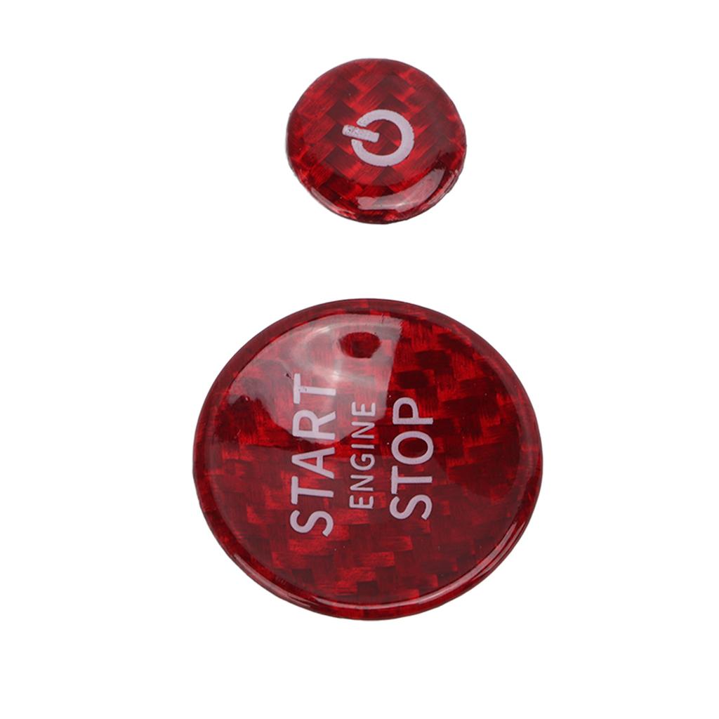 Carbon Fiber Engine Start Stop Button Sticker Cover Trim Replacement for Land Rover Defender