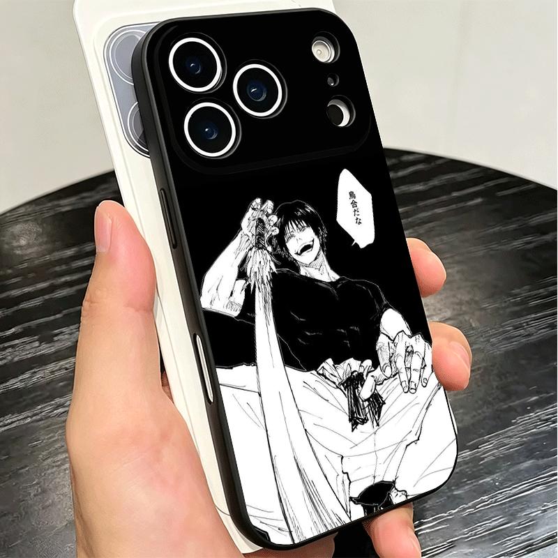 Anime Fushiguro Toji JUJUSU Soft Phone Case for iPhone 16 16E 17 Air 15 Pro Max 14 Plus 13 Mini 11 12 7 Black Cover Back Shell