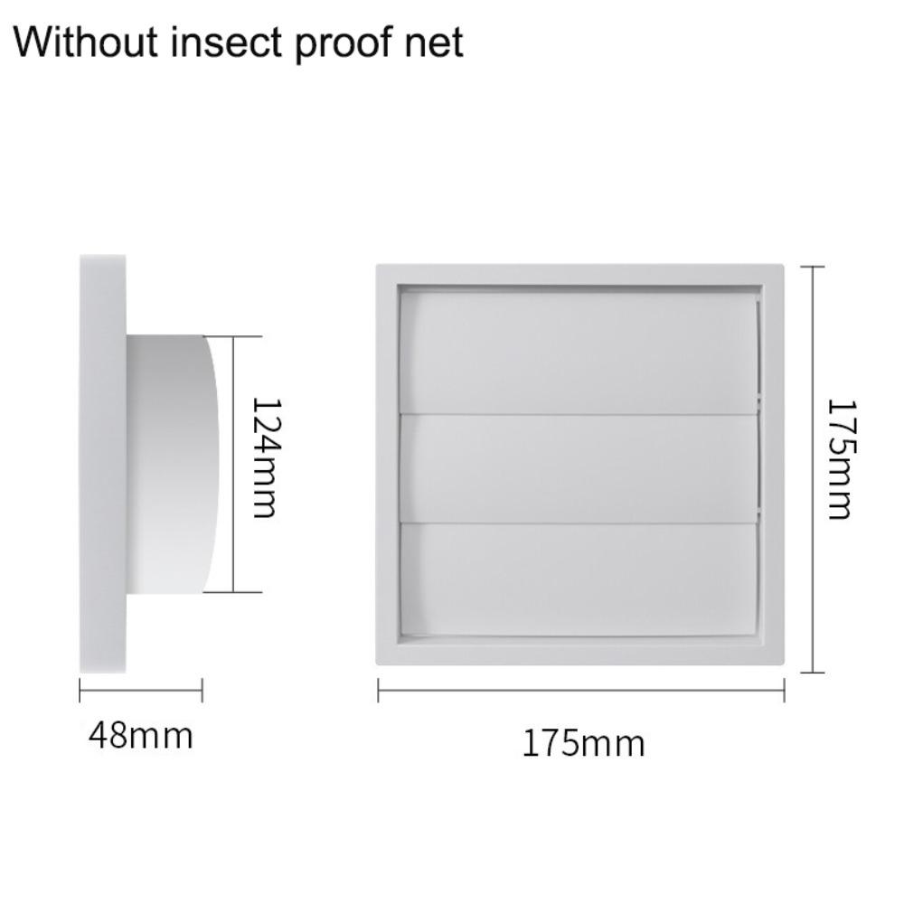 Vent Systems White Vent Cover Grille With Screen One-Directional Dryer Vent Hood Plastic Air Exhaust Grille