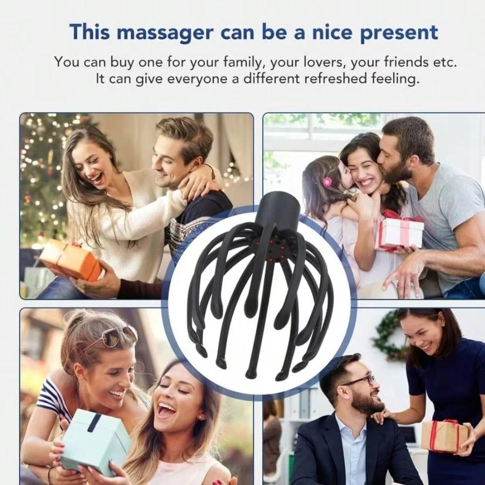 Type-C Electric Head Massager Multi-touch Head Scratcher Scalp Massager  for Relief Head Fatigue