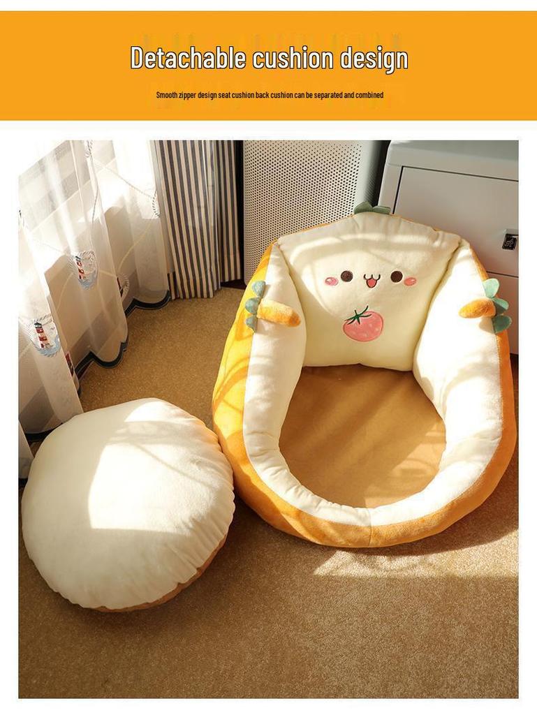 Tatami Floor Cushion with Backrest for Home and Balcony