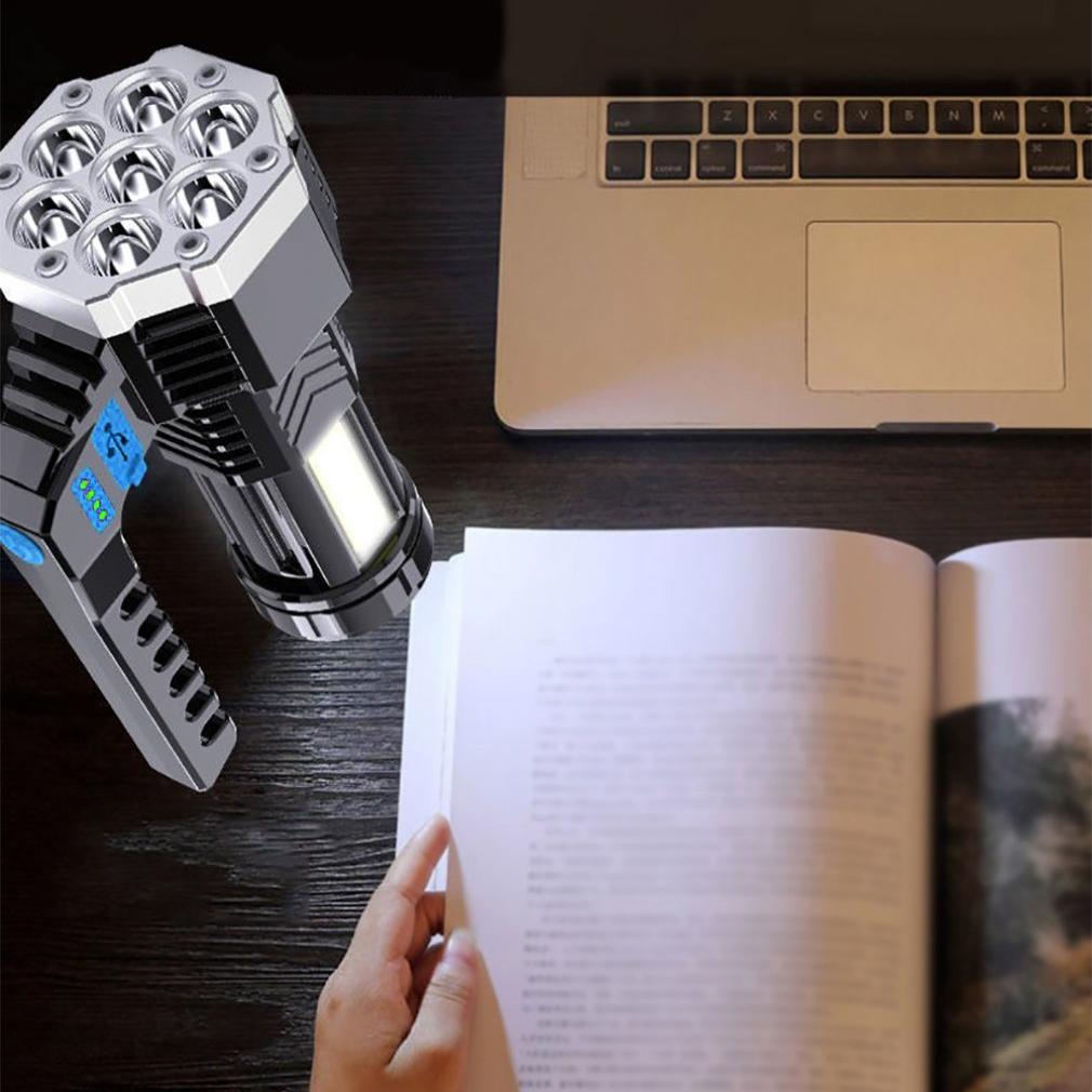 Solar Power LED Flashlight Handheld Searchlights Outdoor Camping Hiking Emergencies USB Rechargeable Flashlight Fast Delivery