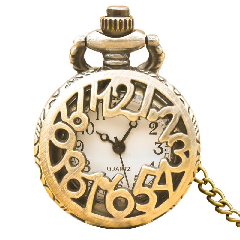 

Bronze Delicate Compact Arabic Numerals Clamshell Pocket Watch Necklace Small Pocket Watch Gift Pocket Cheap Children s Toys бронзовый