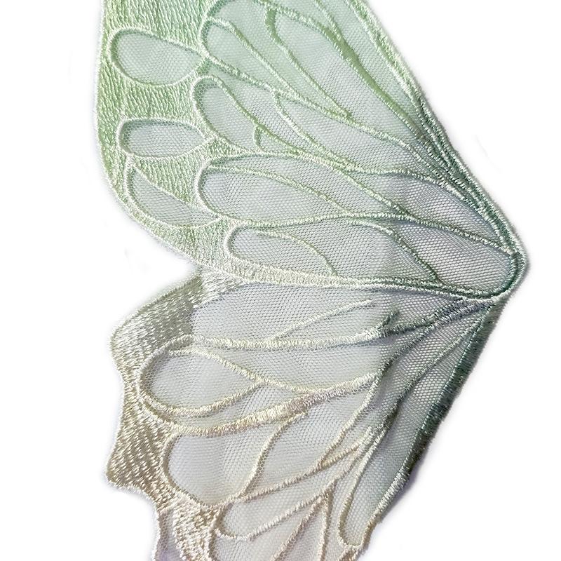 Butterfly Lace Embroidered Corsage Mesh Underwear with Flutter Sleeves